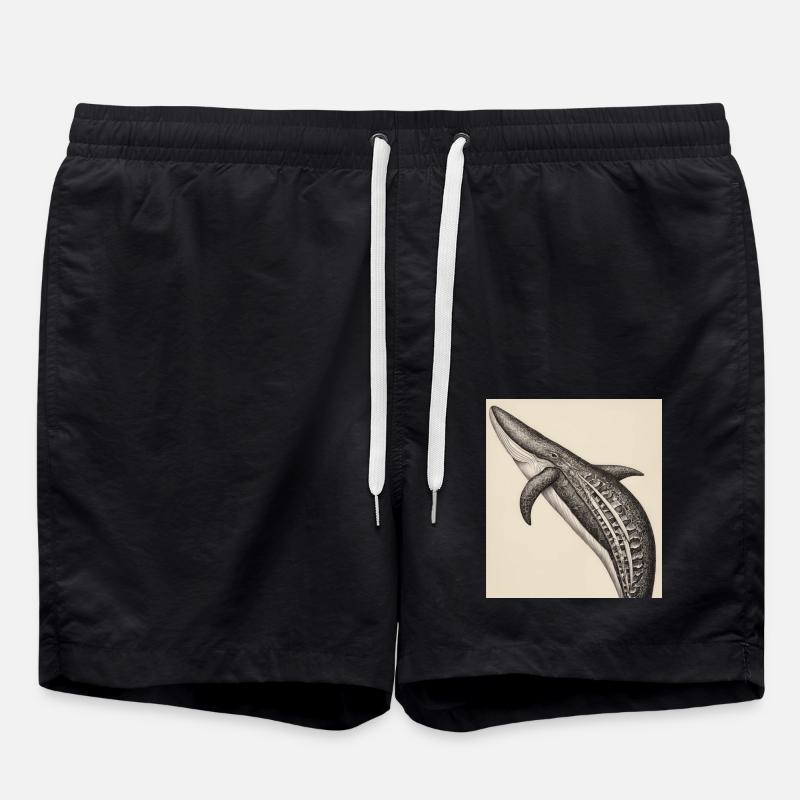 Whale anatomy - Swim Trunks - black