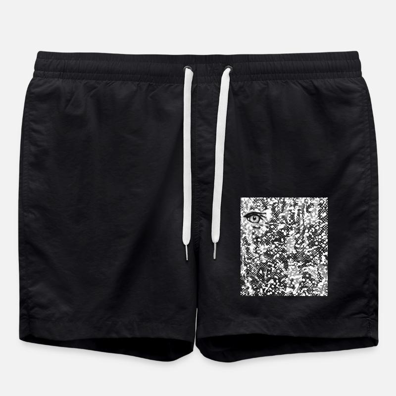 Eye in abstraction - Swim Trunks - black