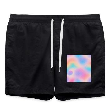 L’œil dans l’abstraction - Short de bain - noir - Devant - AI Model Male 185 light (185cm)