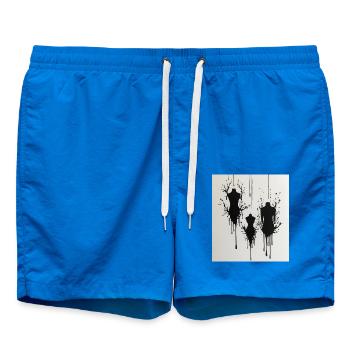 Mannequins with ink stains - Swim Trunks - cobalt blue - Front