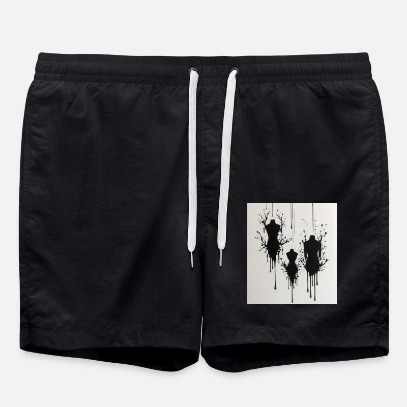 Mannequins with ink stains - Swim Trunks - black