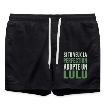Si tu veux la perfection adopte Lulu Lucas Lucien - Short de bain - noir - Devant - AI Model Male 185 light (185cm)