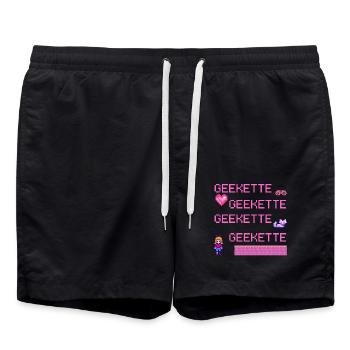 Geekette - Short de bain - noir - Devant - AI Model Male 185 light (185cm)