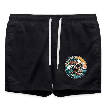 Surfen Surfer skull - Badeshorts - Schwarz - Vorne - AI Model Male 185 light (185cm)
