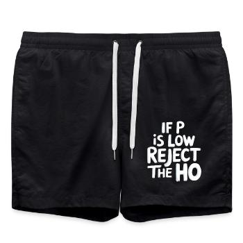 If P Is Low Reject The HO 6 - Badeshorts - Schwarz - Vorne - AI Model Male 185 light (185cm)