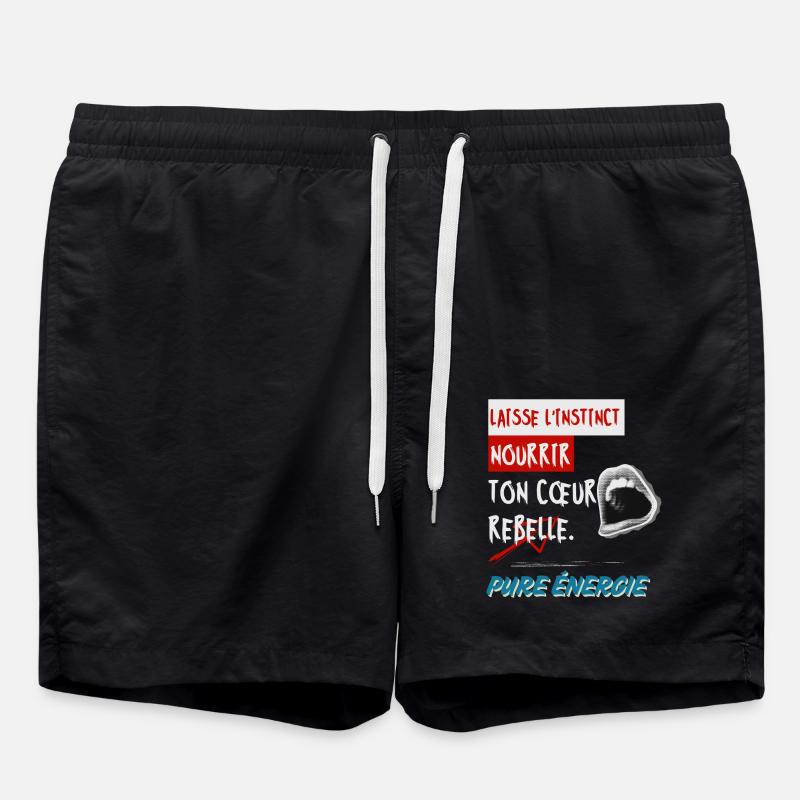 "Let instinct feed your rebellious heart. Pure - Swim Trunks - black