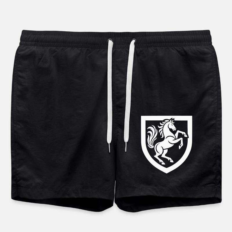 Horse crest - Swim Trunks - black