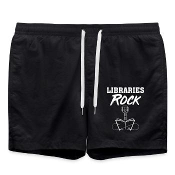 Teacher Library Rocks - Swim Trunks - black - Front - AI Model Male 185 light (185cm)
