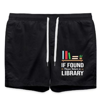 Livre Bookworm Bibliothèque Lecture Bookworm - Short de bain - noir - Devant - AI Model Male 185 light (185cm)