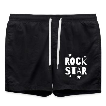 Rock Star - Short de bain - noir - Devant - AI Model Male 185 light (185cm)