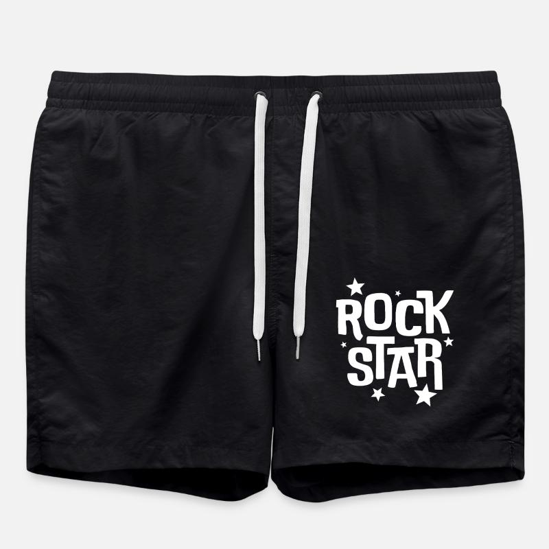 Rock Star - Swim Trunks - black