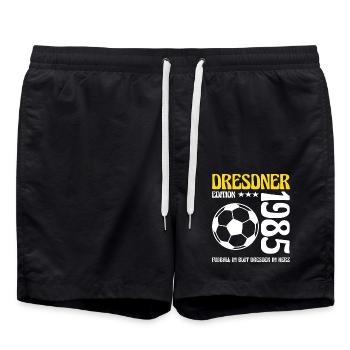 Dresde Anniversaire 1985 Football Cadeau - Short de bain - noir - Devant - AI Model Male 185 light (185cm)