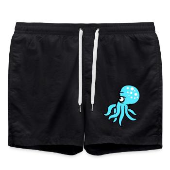 Pieuvre, pieuvre, pieuvre, céphalopode, mauvais œil - Short de bain - noir - Devant - AI Model Male 185 light (185cm)