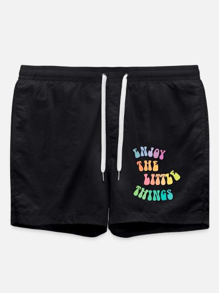 Enjoy little things - Geschenkidee - Geschenk - Badeshorts - Schwarz
