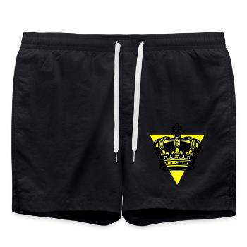 Couronne - Short de bain - noir - Devant - AI Model Male 185 light (185cm)