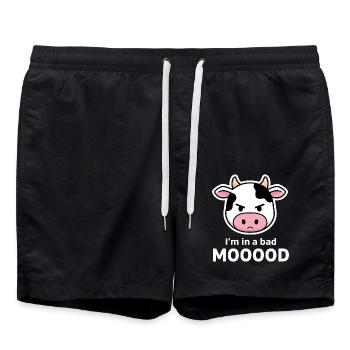 Bad Mooood - Swim Trunks - black - Front - AI Model Male 185 light (185cm)