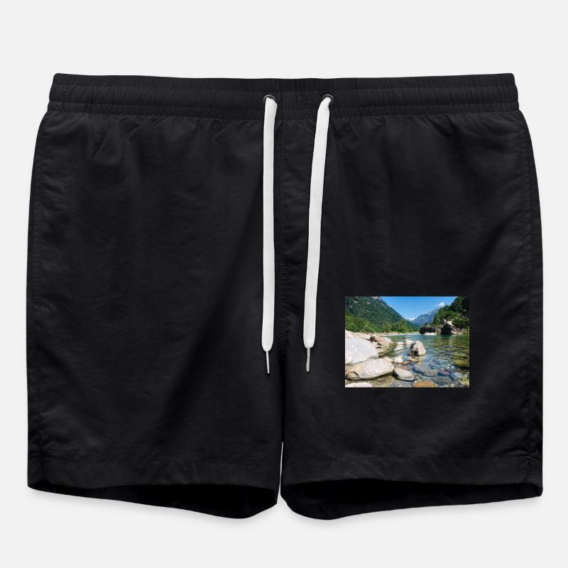 Flussbeet - Badeshorts - Schwarz