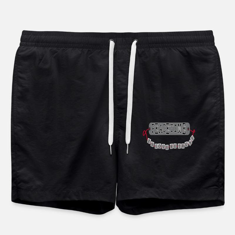 LIEBE FRIEDEN - Badeshorts - Schwarz