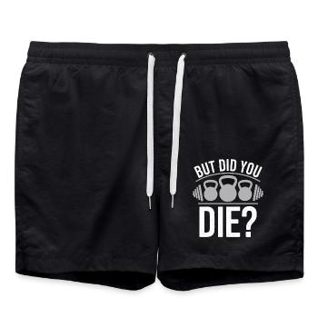 Drôle de dicton pour les fans de fitness - Short de bain - noir - Devant - AI Model Male 185 light (185cm)