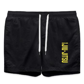 Brazilian Jiu Jitsu T-shirt BJJ Jiu-Jitsu - Swim Trunks - black - Front - AI Model Male 185 light (185cm)