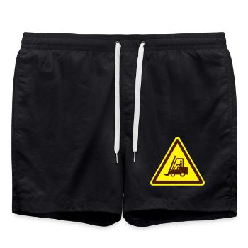 plaque Chariots (couleurs personnalisables!) - Short de bain - noir - Devant - AI Model Male 185 light (185cm)