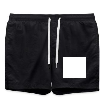 Modèle de texture d’arrière-plan blanc Personnaliser - Short de bain - noir - Devant - AI Model Male 185 light (185cm)