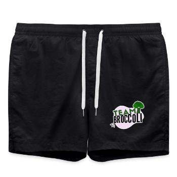 Team Broccoli - Swim Trunks - black - Front - AI Model Male 185 light (185cm)