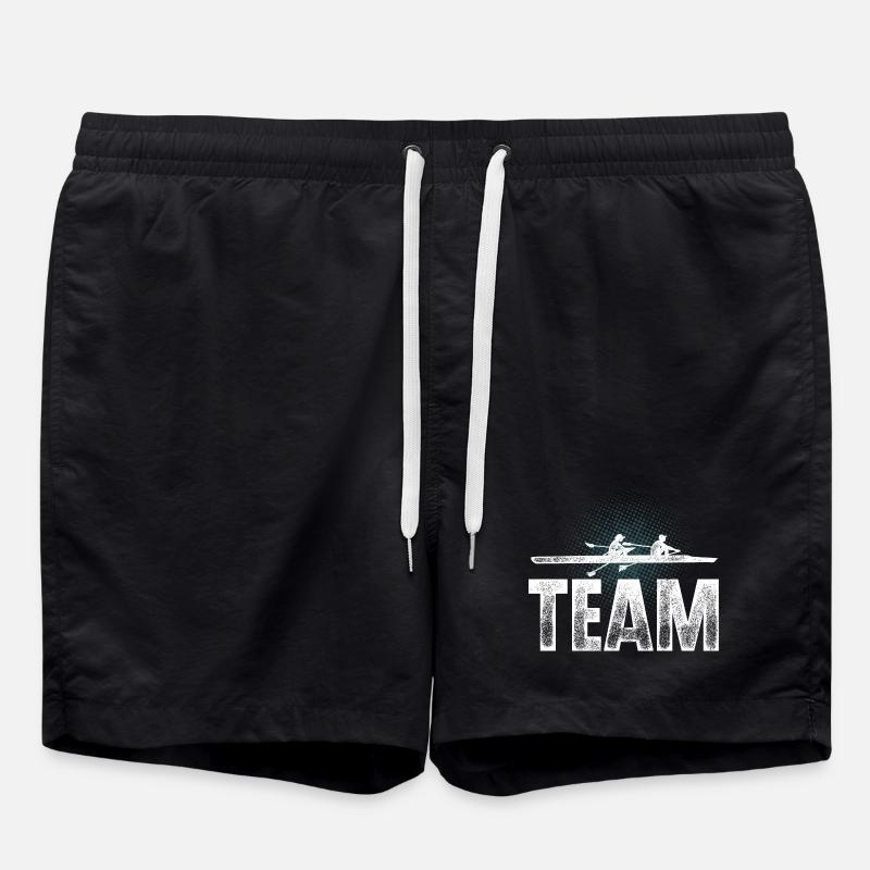 Rudern Ruderer Ruderboot Team - Badeshorts - Schwarz