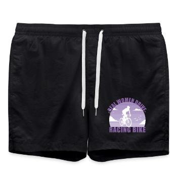 Bicycle Road Bike Sport Cycling Gift - Swim Trunks - black - Front - AI Model Male 185 light (185cm)
