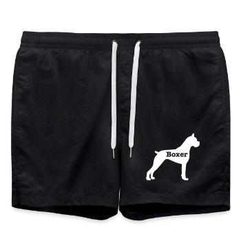 Boxer - Swim Trunks - black - Front - AI Model Male 185 light (185cm)
