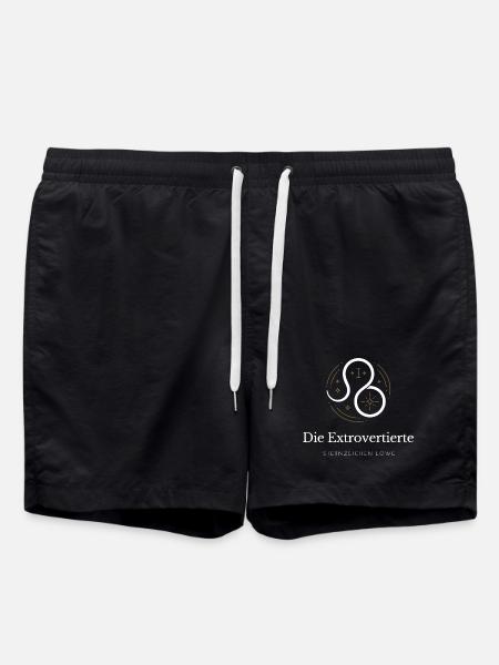 Leo Extrovert Logo Sternzeichen - Badeshorts - Schwarz