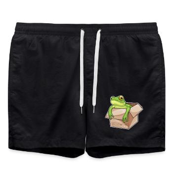 Carton grenouille - Short de bain - noir - Devant - AI Model Male 185 light (185cm)