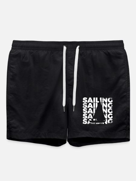 Sailboat - Swim Trunks - black