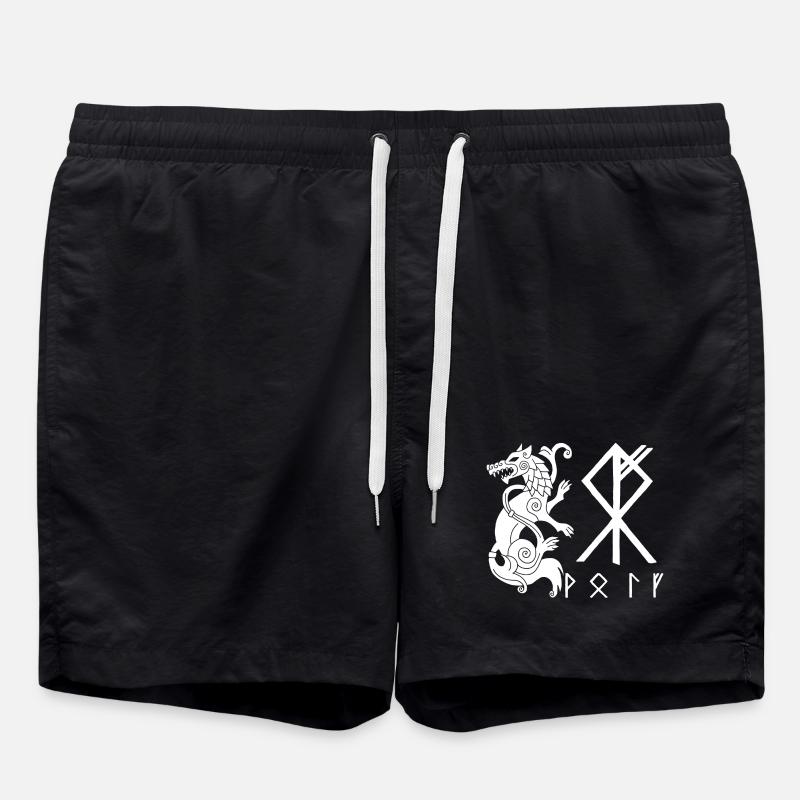 Loup blanc Fenrir - Short de bain - noir
