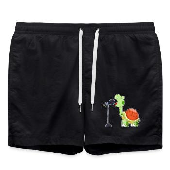 Chant Turtle Singer Microphone Chant - Short de bain - noir - Devant - AI Model Male 185 light (185cm)