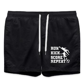 Exécuter la répétition du score de coup de pied - Short de bain - noir - Devant - AI Model Male 185 light (185cm)