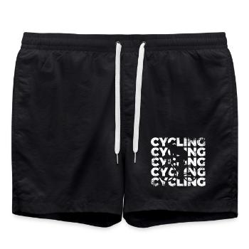 Cyclist sketch - Swim Trunks - black - Front - AI Model Male 185 light (185cm)
