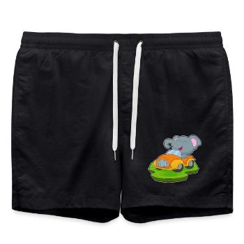 Elefant Auto - Badeshorts - Schwarz - Vorne - AI Model Male 185 light (185cm)