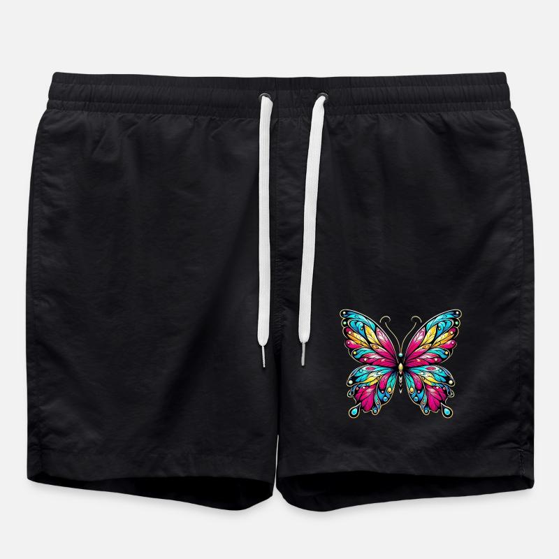 Butterfly - Swim Trunks - black