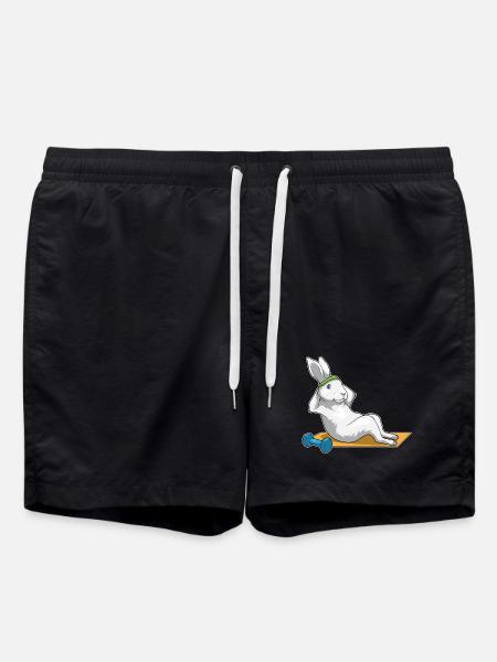 Bunny Abdominal Training Bodybuilding - Swim Trunks - black