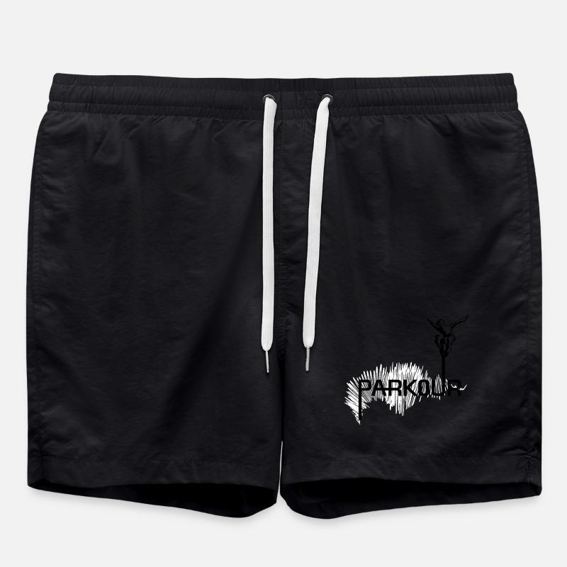 Parkour Ninja - noir-blanc - Short de bain - noir
