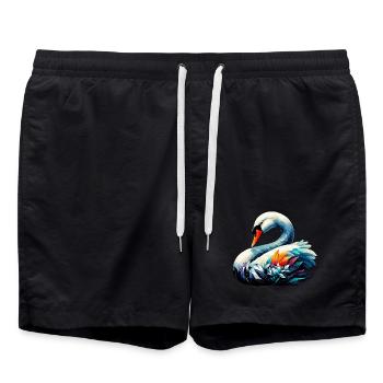 Cygne - Short de bain - noir - Devant - AI Model Male 185 light (185cm)