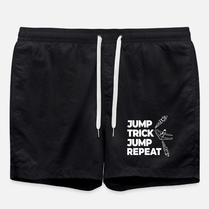 Jump Trick Jump Repeat - Swim Trunks - black