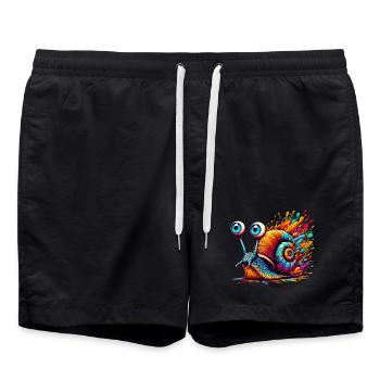 Escargot - Short de bain - noir - Devant - AI Model Male 185 light (185cm)