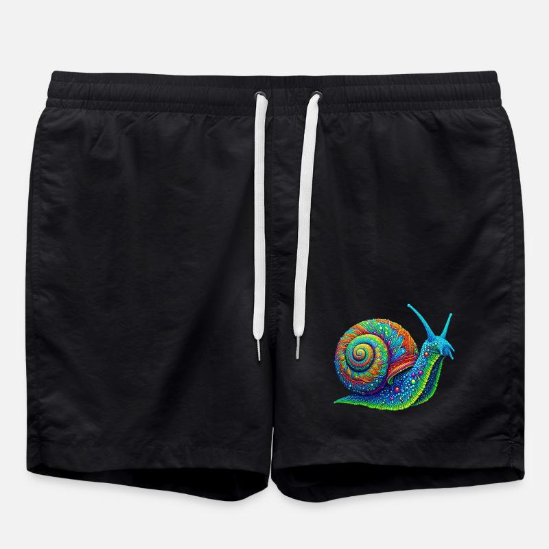 Schnecke - Badeshorts - Schwarz