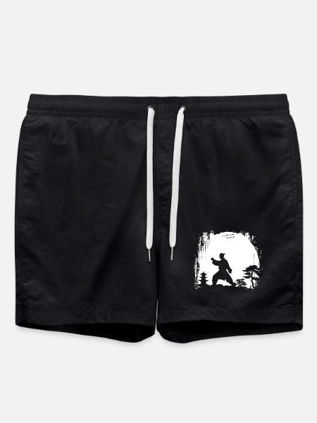 Female Karateka - Swim Trunks - black