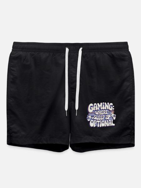 GAMING: WHERE SLEEP IS OPTIONAL - Swim Trunks - black