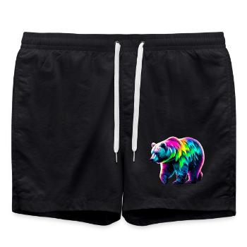 Bär - Badeshorts - Schwarz - Vorne - AI Model Male 185 light (185cm)