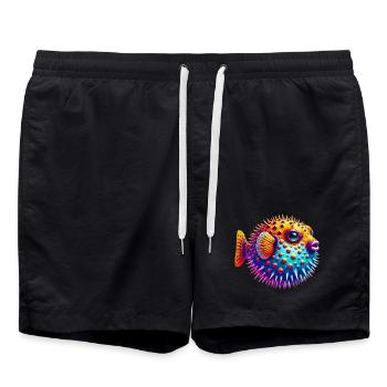 Kugelfisch - Badeshorts - Schwarz - Vorne - AI Model Male 185 light (185cm)
