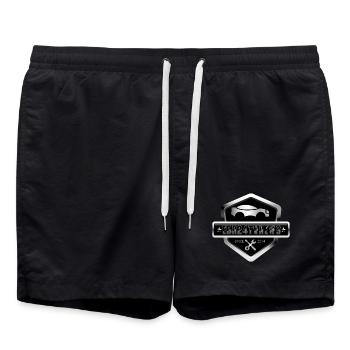 Chemise d’entreprise - Short de bain - noir - Devant - AI Model Male 185 light (185cm)
